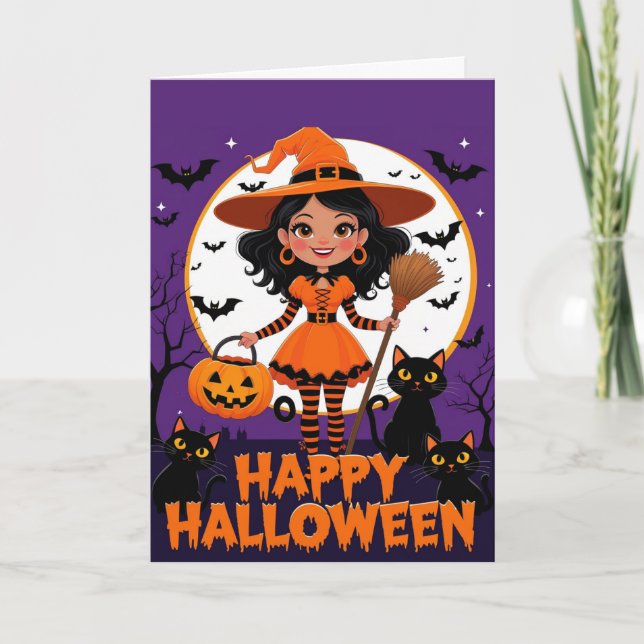 Happy Halloween Holiday Card (Front)
