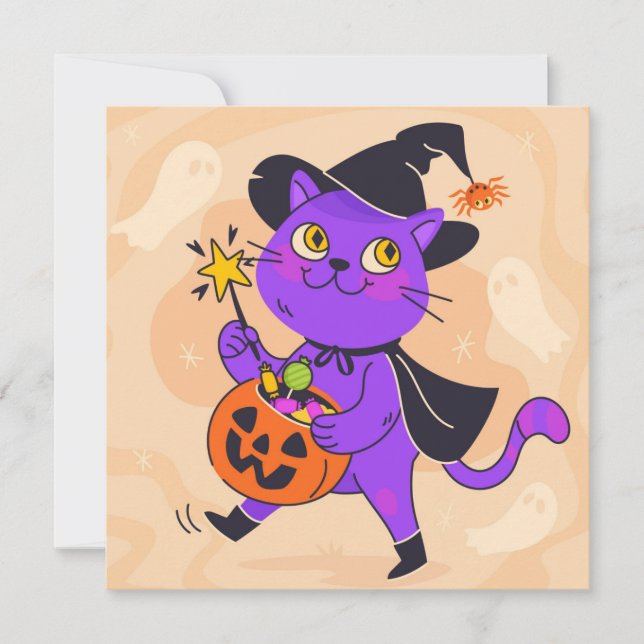 Happy Halloween Holiday Card (Front)