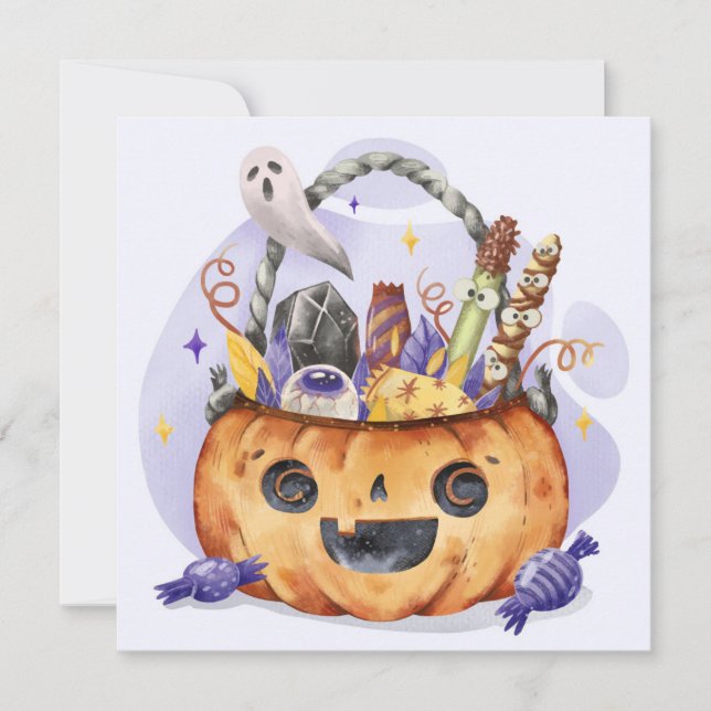 Happy Halloween Holiday Card (Front)
