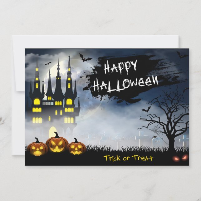 Happy Halloween Holiday Card (Front)