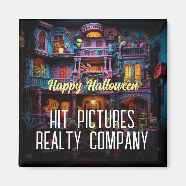 Happy Halloween Horror Realtor Contractor Magnet (Front)