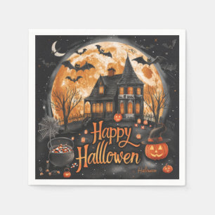 Happy Halloween House Cute & Festive Halloween Napkin