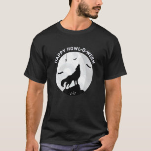 Happy Halloween Howl Wolf Halloween Costume T-Shirt