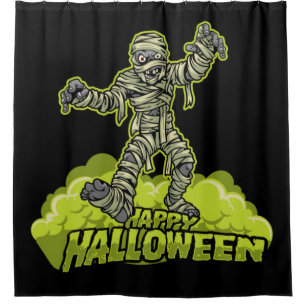 Happy Halloween Hungry Mummy Shower Curtain
