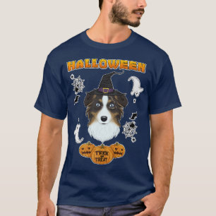 Happy Halloween I Dog Lover I Australian Shepherd T-Shirt