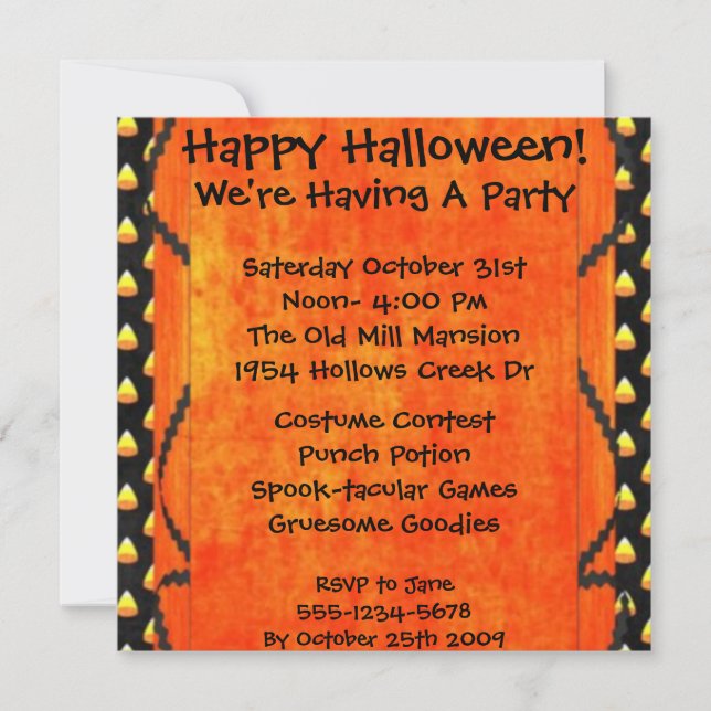 Happy Halloween Invitation (Front)
