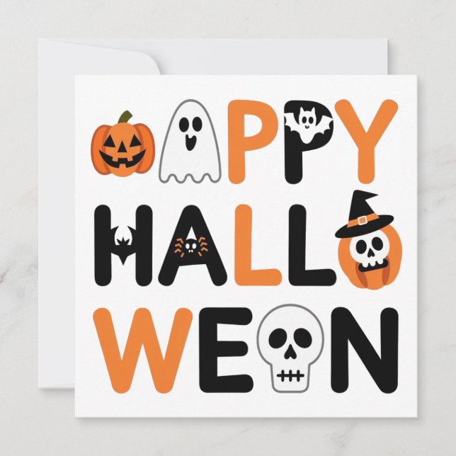 Happy halloween  invitation (Front)