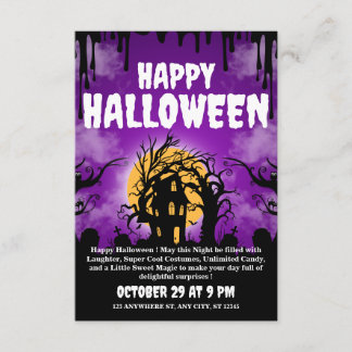 Happy Halloween Invitation Card
