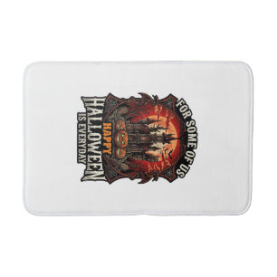 Happy Halloween Is Everyday Haunted Castle Pumpkin Bath Mat
