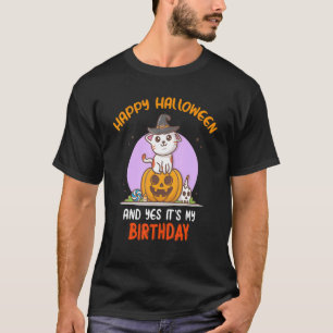 Happy Halloween It's My Birthday Witch Bday Party T-Shirt