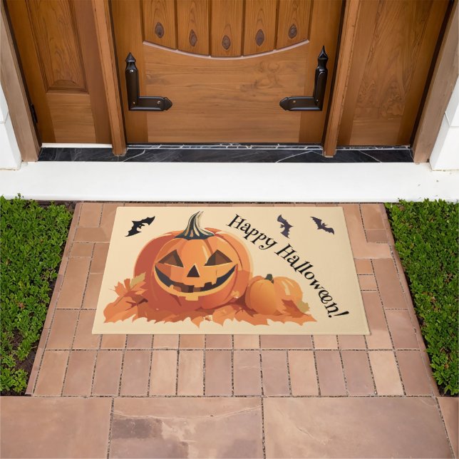 Happy Halloween Jack 0 Lantern Doormat (Outdoor)