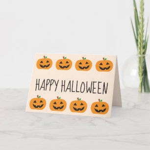 Happy Halloween Jack O Lantern Card