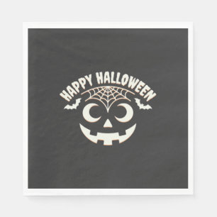 Happy Halloween Jack-O-Lantern Face Design_1 Napkin