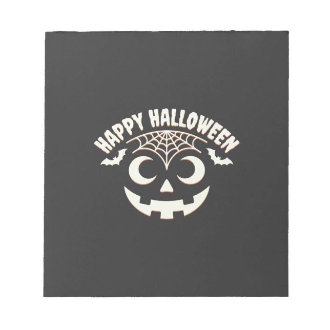 Happy Halloween Jack-O-Lantern Face Design_1 Notepad (Front)