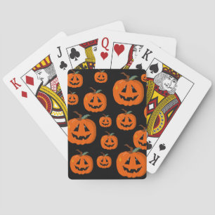 Happy Halloween Jack O Lantern Illustrative Art Playing Cards