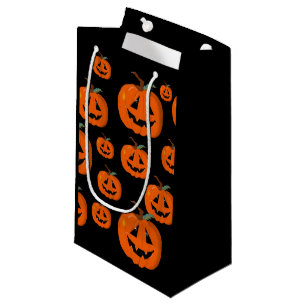 Happy Halloween Jack O Lantern Illustrative Art Small Gift Bag