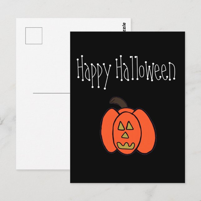 Happy Halloween Jack o Lantern Postcard (Front/Back)