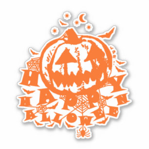 Happy Halloween Jack O Lantern Pumpkin Orange