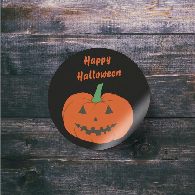 Happy Halloween Jack O Lantern Pumpkin Sticker (Happy Halloween Jack O Lantern Pumpkin Sticker)