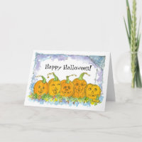 Happy Halloween Jack-O-Lantern Pumpkins