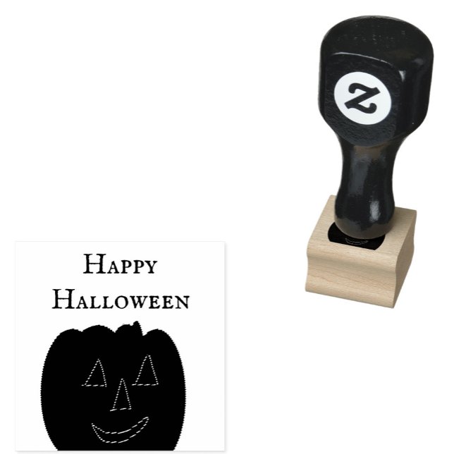 Happy Halloween Jack-o’-lantern Rubber Stamp (Creator Uploaded)
