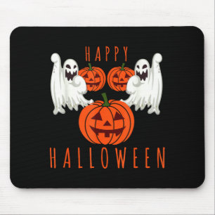 Happy halloween jack o lantern scary ghosts mouse pad