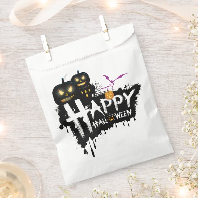 Happy Halloween Jack-o-lanterns  Favour Bag (Clipped)