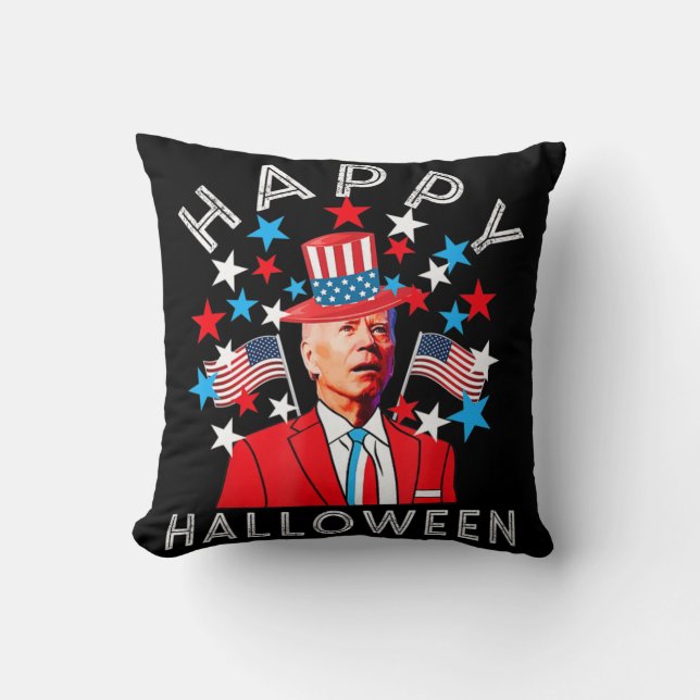 Happy Halloween Joe Biden 4th of July Memorial Ind Cushion (Front)