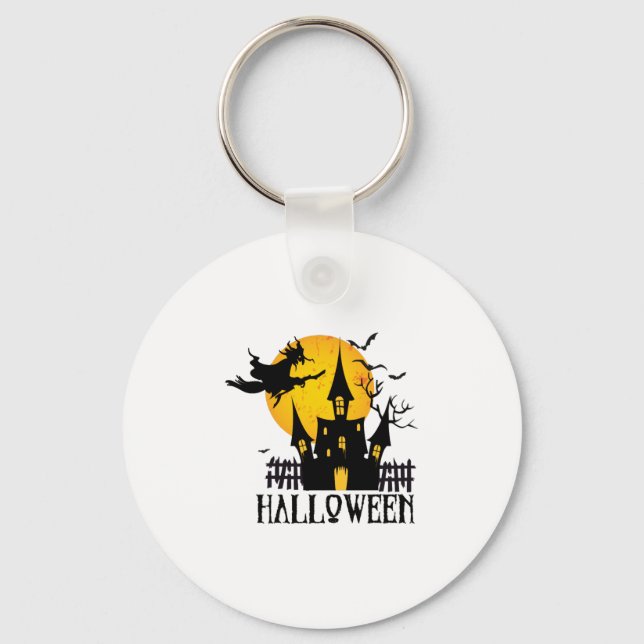 Happy Halloween         Key Ring (Front)