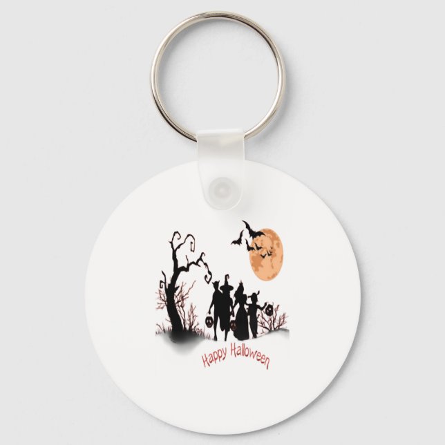 Happy Halloween       Key Ring (Front)