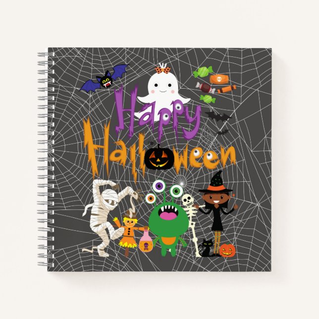 Happy Halloween Kids Cute and Spooky   Notebook (Front)