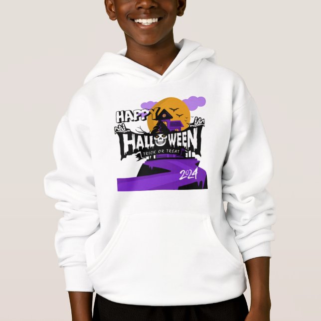 Happy Halloween Kids Hoodies For Boys Fashion 2024 (Front)