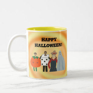Happy Halloween Kids in Costumes, mugs