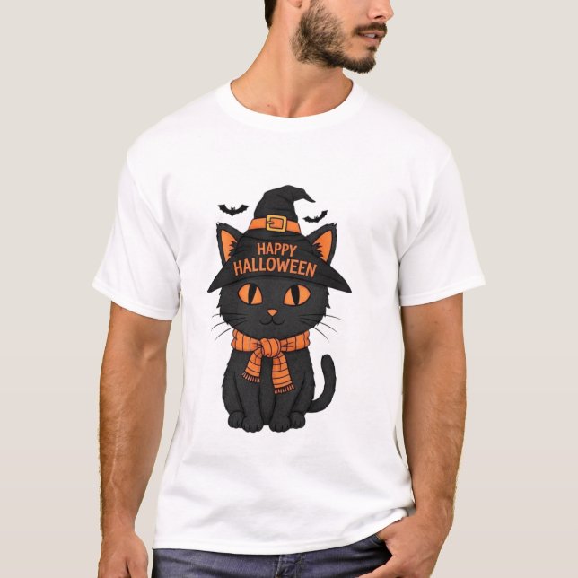 Happy Halloween kitty T-Shirt (Front)