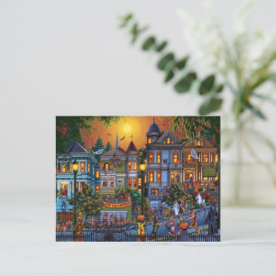 Happy Halloween landscape Holiday Postcard
