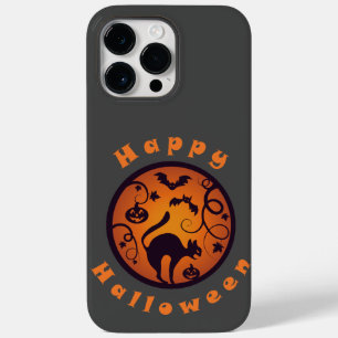 Happy Halloween lantern black cat spiders and bats Case-Mate iPhone 14 Pro Max Case