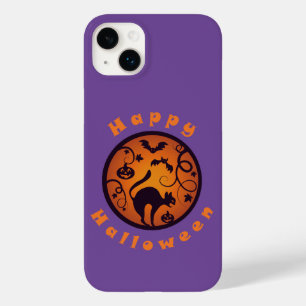 Happy Halloween lantern black cat spiders and bats Case-Mate iPhone 14 Plus Case