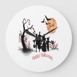 Happy Halloween Large Clock