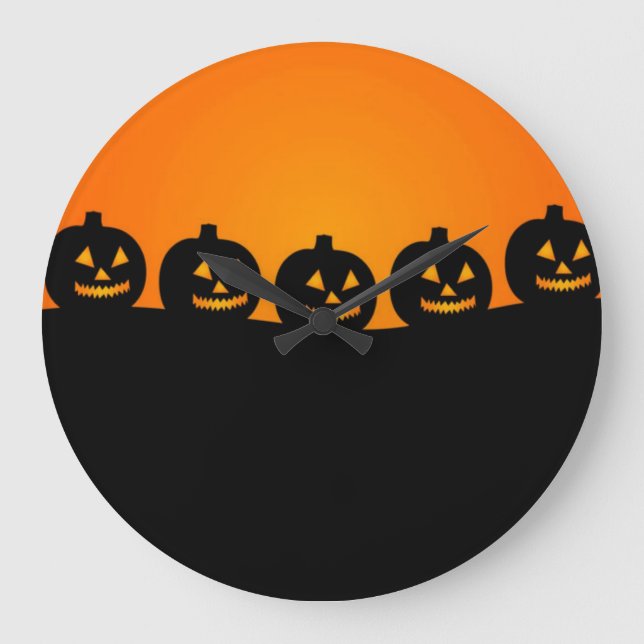 Happy Halloween Large Clock (Front)