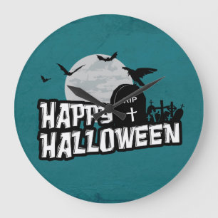 Happy Halloween Large Clock
