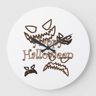 happy Halloween Large Clock