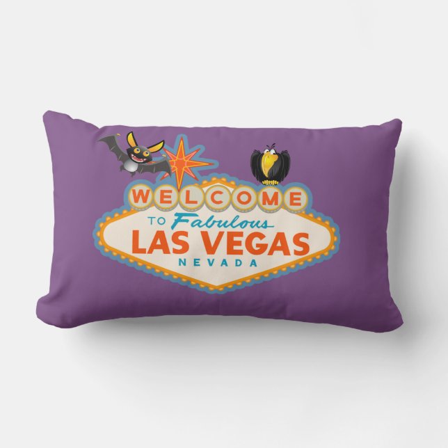 Happy Halloween Las Vegas Style Lumbar Cushion (Front)