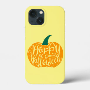 Happy Halloween lettering on carved pumpkin iPhone 13 Mini Case