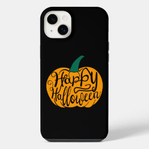 Happy Halloween lettering on carved pumpkin iPhone 14 Plus Case