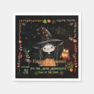 Happy Halloween Little Witch Napkin