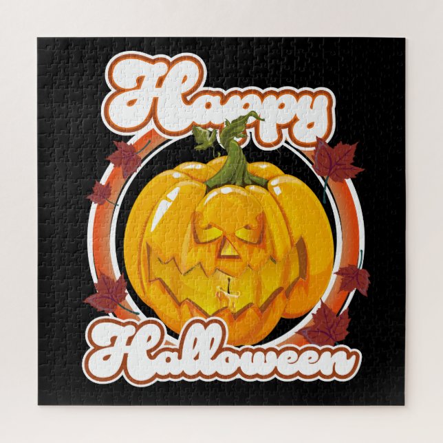 Happy Halloween logo Jigsaw Puzzle (Vertical)