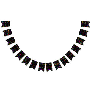 Happy Halloween Lollipops and Candy Black Pattern Bunting