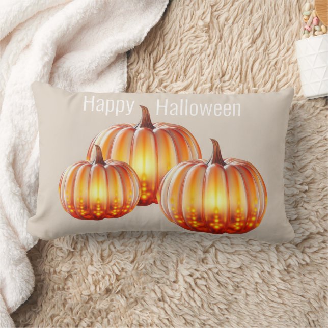 Happy Halloween Lumbar Cushion (Blanket)