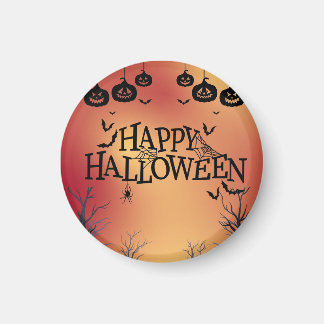 Happy Halloween Magnet Orange