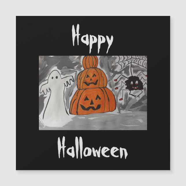 Happy Halloween Magnetic Card (Front)